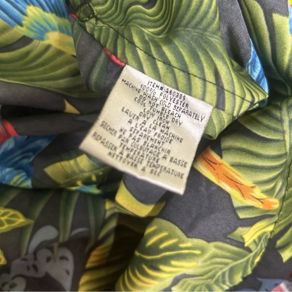 Bill Blass Vintage Hawaiian Parrot Tropical  Multicolor Button Up Shirt Size XL - Picture 6 of 7